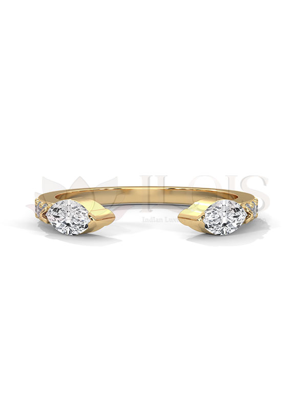 Open Twin Marquise Diamond Ring